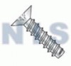 Phillips Flat 100 Degree Self Tapping Screw Type B Full Thread Zinc and Bake
