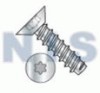 Six Lobe Flat Undercut Self Tapping Screw Type B Fully Threaded Zinc and Bake