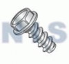 Unslotted Indented Hex washer Self Tapping Screw Type B Full Thread Zinc and Bake