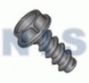 Unslotted Indented Hex Washer Self Tapping Screw Type B Full Thread Black Oxide