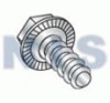 Unslot Indented Hex Washer Serrated Self Tap Screw Type B Full Thread Zinc & Bake