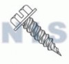 Slot Ind Hexwash 1/4 Across Flat Self Piercing Zinc & White Painted Heads