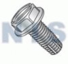 Slotted Indented Hex Washer Thread Cutting Screw Type F Fully Threaded Zinc And