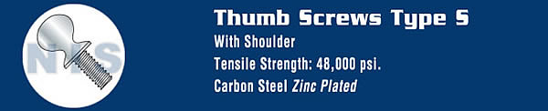 Thumb Screw With Shoulder Zinc