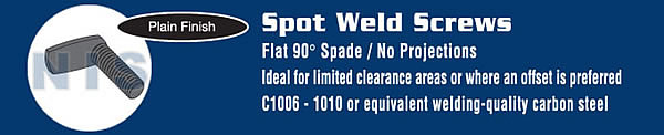 L Shaped 90 Degree Spot Weld Screw Plain