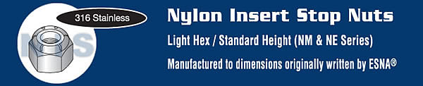 Nylon Insert Hex Lock Nut 316 Stainless Steel