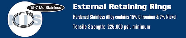 External Retaining Ring Stainless Steel