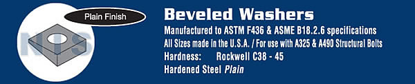 Beveled Washer F 436 A 325 A 490 Plain