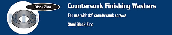 Countersunk Finishing Washer Black Zinc
