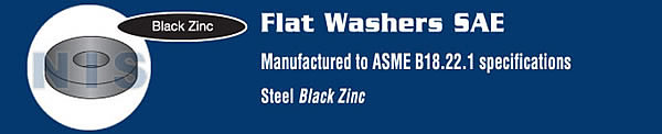 S A E Flat Washer Black Zinc