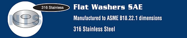 S A E Flat Washer 316 Stainless Steel