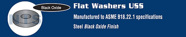 U S S Flat Washer Black Oxide