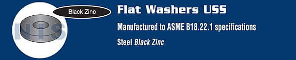 U S S Flat Washer Black Zinc