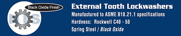 External Tooth Lock Washer Black Oxide