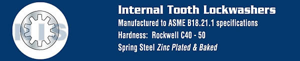 Internal Tooth Lock Washer Zinc