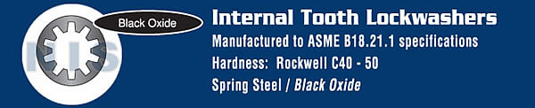 Internal Tooth Lock Washer Black Oxide