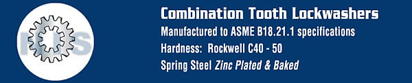 External Internal Combination Tooth Lock Washer Zinc