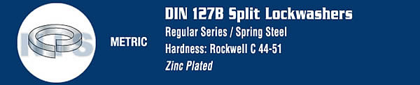 Din 127 B Metric Split Lock Washer Zinc