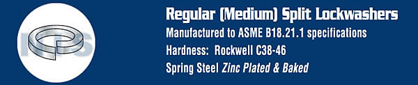 Medium Split Lock Washer Zinc