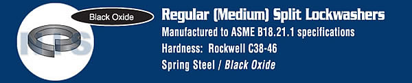 Medium Split Lock Washer Black Oxide