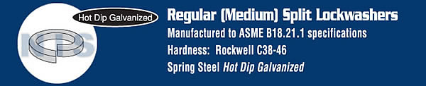 Medium Split Lock Washer Hot Dip Galvanized