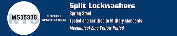 Military Split Lock Washer Zinc II