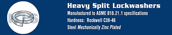 Heavy Split Lock Washer Mechanical Zinc