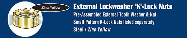 K Lock Nut Zinc Yellow and Bake