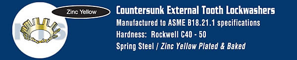 Countersunk External Tooth Lock Washers