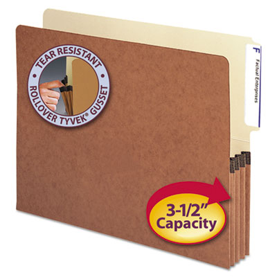 Smead&reg; Redrope Drop-Front End Tab File Pockets