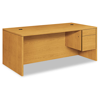 HON&reg; 10500 Series&trade; "L" Workstation Single Pedestal Desk with 3/4 Height Pedestal