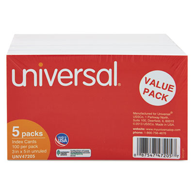 Universal&reg; Recycled Index Strong 2 Pt. Stock Cards