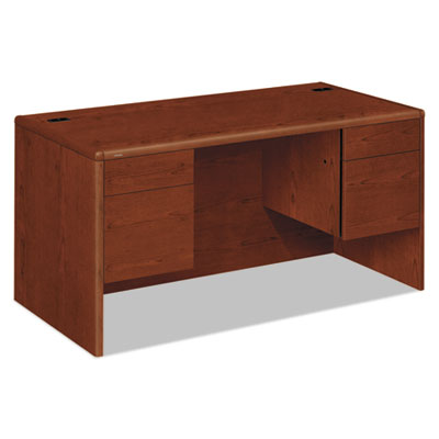 HON&reg; 10700 Series&trade; Double Pedestal Desk with Three-Quarter Height Pedestals