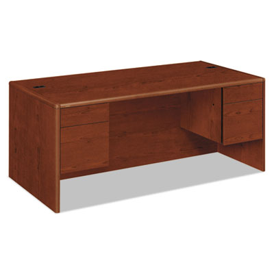 HON&reg; 10700 Series&trade; Double Pedestal Desk with Three-Quarter Height Pedestals
