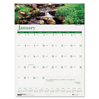 House of Doolittle&trade; Waterfalls of the World Monthly Wall Calendar