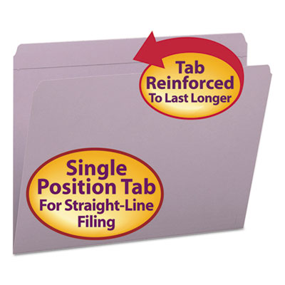 Smead&reg; Reinforced Top Tab Colored File Folders
