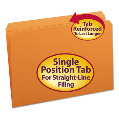 Smead&reg; Reinforced Top Tab Colored File Folders