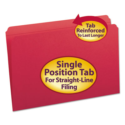 Smead&reg; Reinforced Top Tab Colored File Folders
