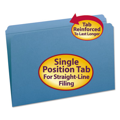 Smead&reg; Reinforced Top Tab Colored File Folders