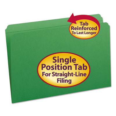 Smead&reg; Reinforced Top Tab Colored File Folders