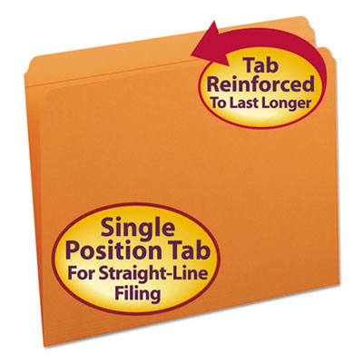 Smead&reg; Reinforced Top Tab Colored File Folders