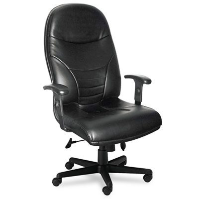 Mayline&reg; Comfort Series Executive High-Back Swivel/Tilt Chair with Cut-Out Feature