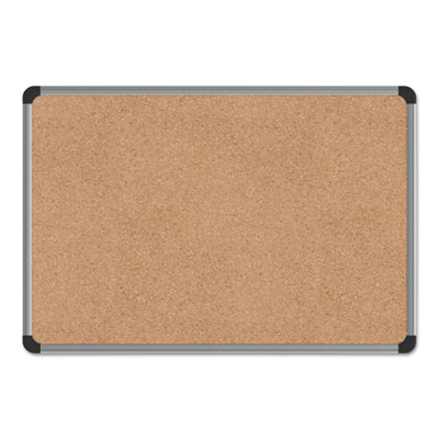 Universal One&trade; Cork Board with Aluminum Frame