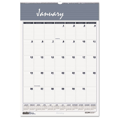 House of Doolittle&trade; Bar Harbor 100% Recycled Wirebound Monthly Wall Calendar