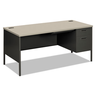 HON&reg; Metro Classic Series Single Pedestal "L" Workstation Desk
