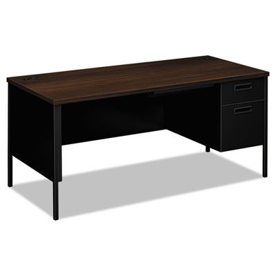 HON&reg; Metro Classic Series Single Pedestal "L" Workstation Desk