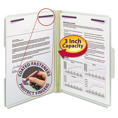 Smead&reg; Expanding Recycled Pressboard Folders With SafeSHIELD&reg; Coated Fasteners