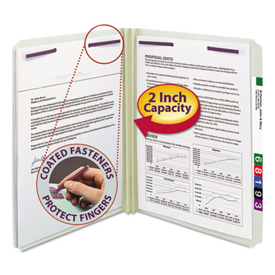 Smead&reg; Expanding Recycled Pressboard Folders With SafeSHIELD&reg; Coated Fasteners