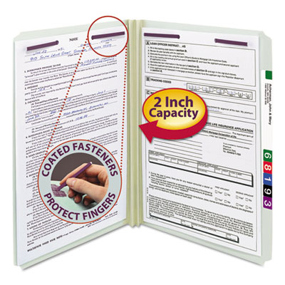 Smead&reg; Expanding Recycled Pressboard Folders With SafeSHIELD&reg; Coated Fasteners