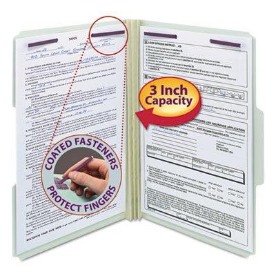 Smead&reg; Expanding Recycled Pressboard Folders With SafeSHIELD&reg; Coated Fasteners
